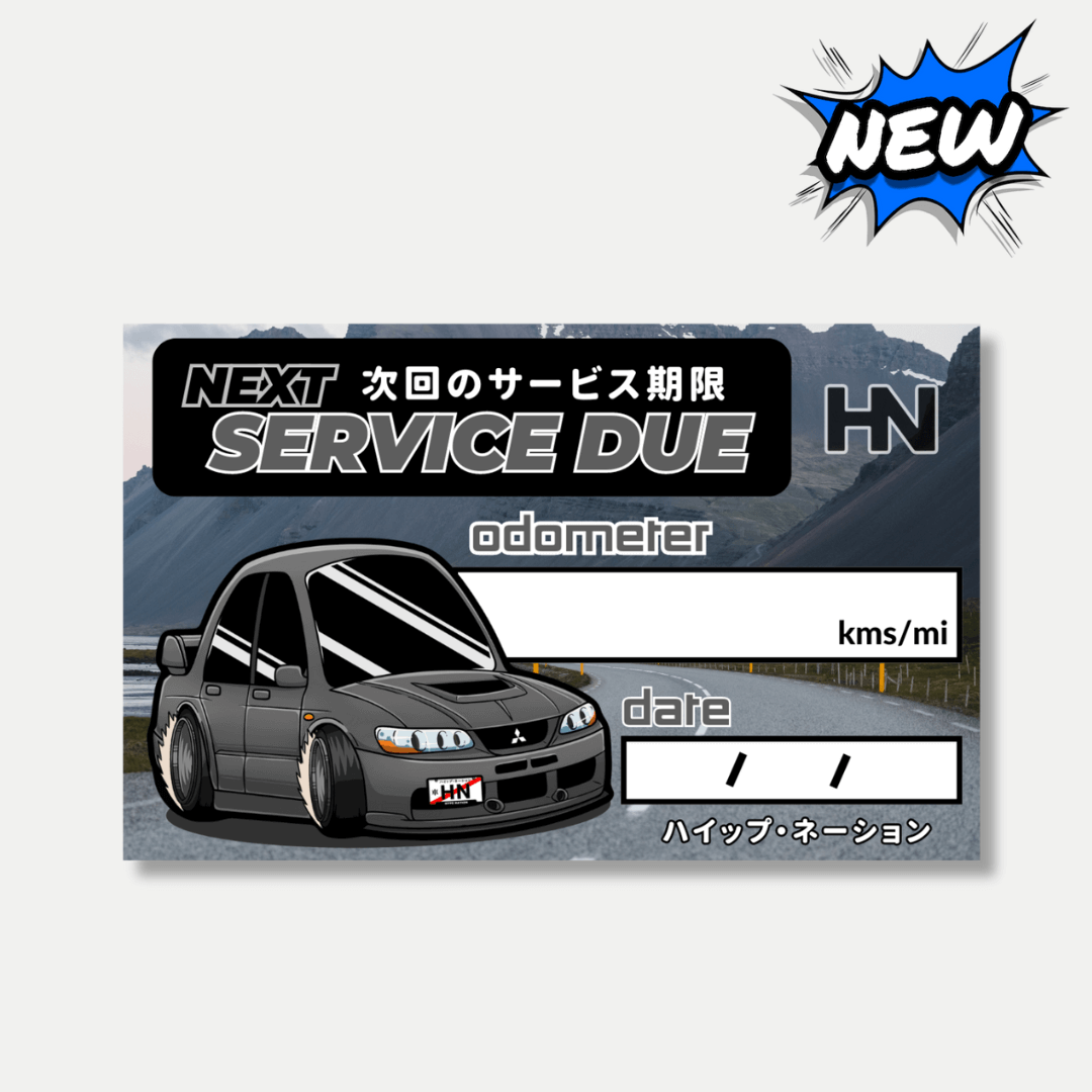 EVO IX Service Sticker