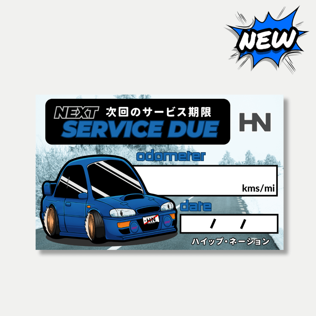 WRX 22B Service Sticker