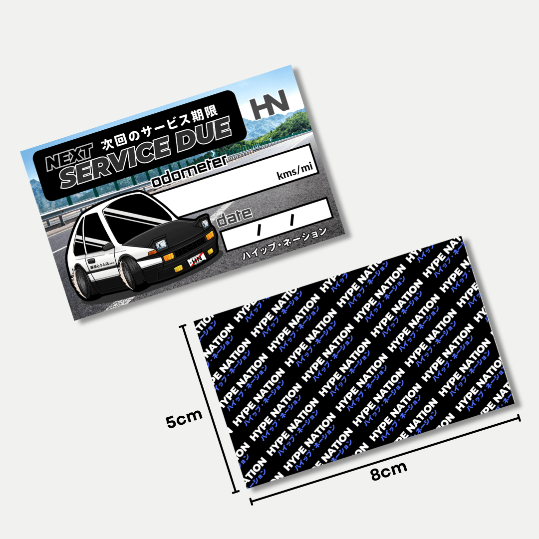 AE86 Hachi-Roku Service Sticker