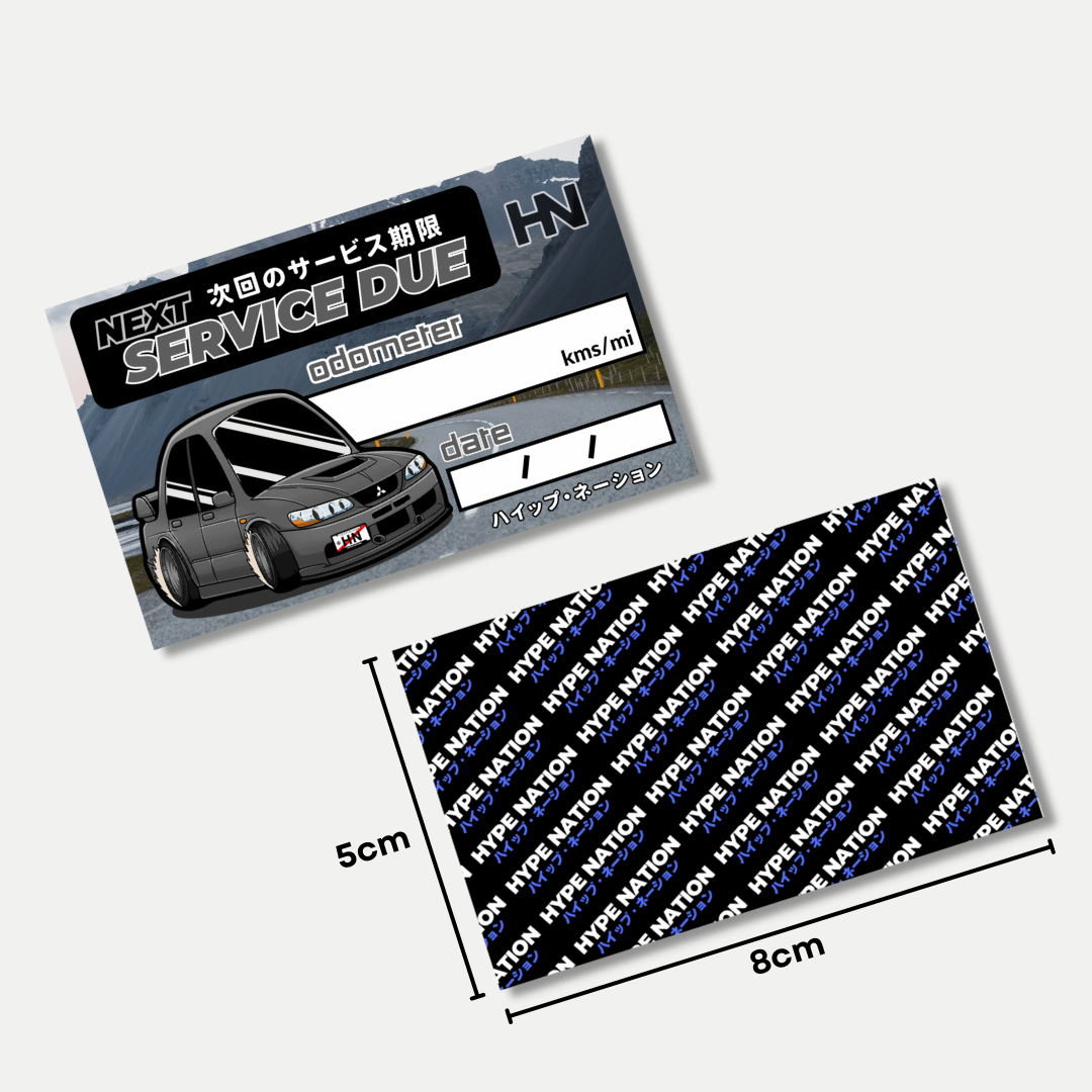 EVO IX Service Sticker