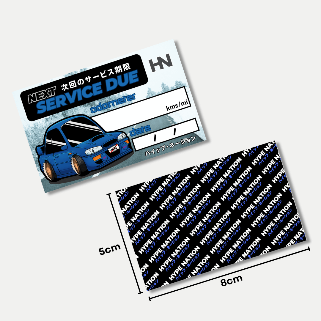 WRX 22B Service Sticker