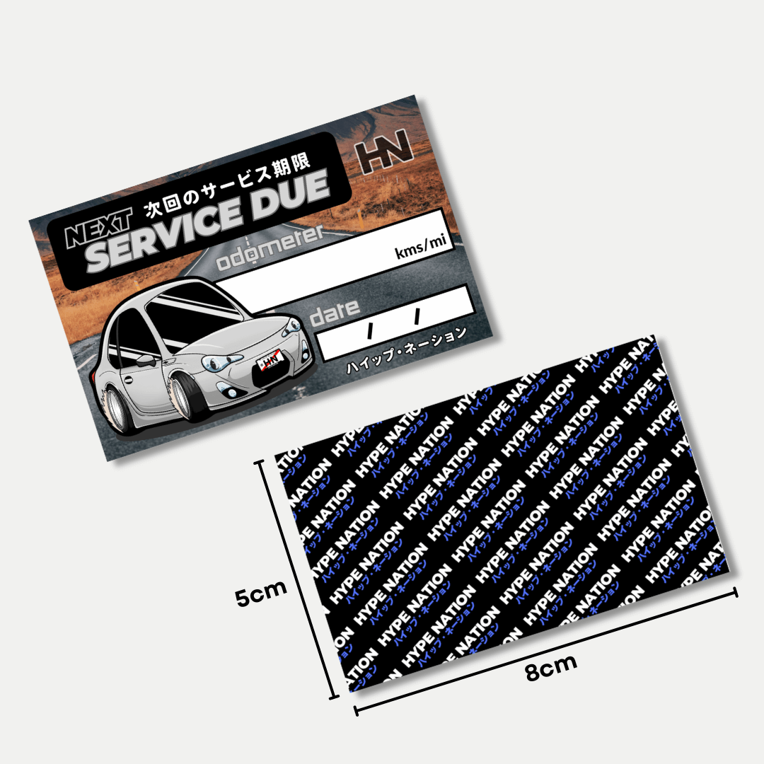GT86 Service Sticker