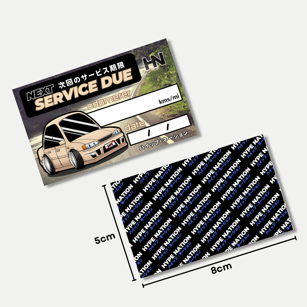 JZX100 Service Sticker