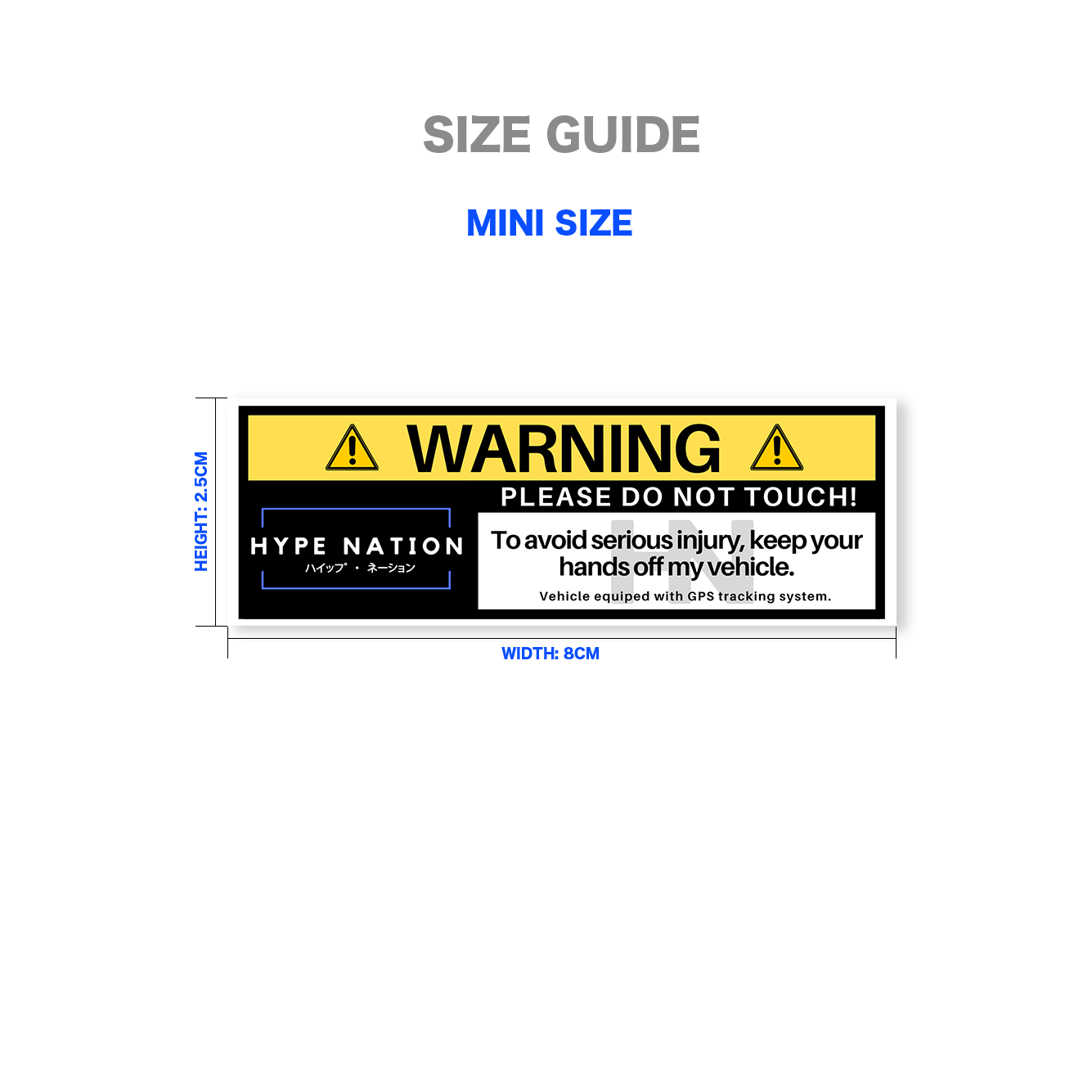 Warning - Slap Sticker - Hype Nation