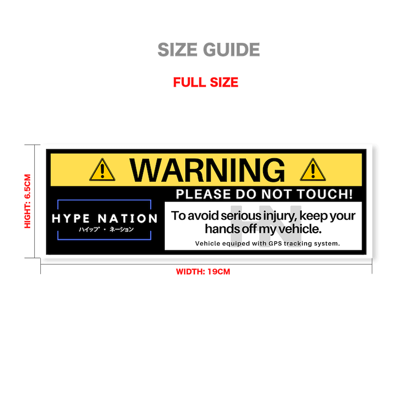 Warning - Slap Sticker - Hype Nation