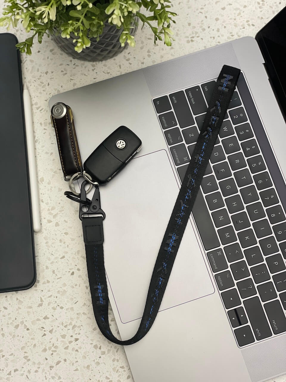 Sapphire Striped Lanyard - Hype Nation